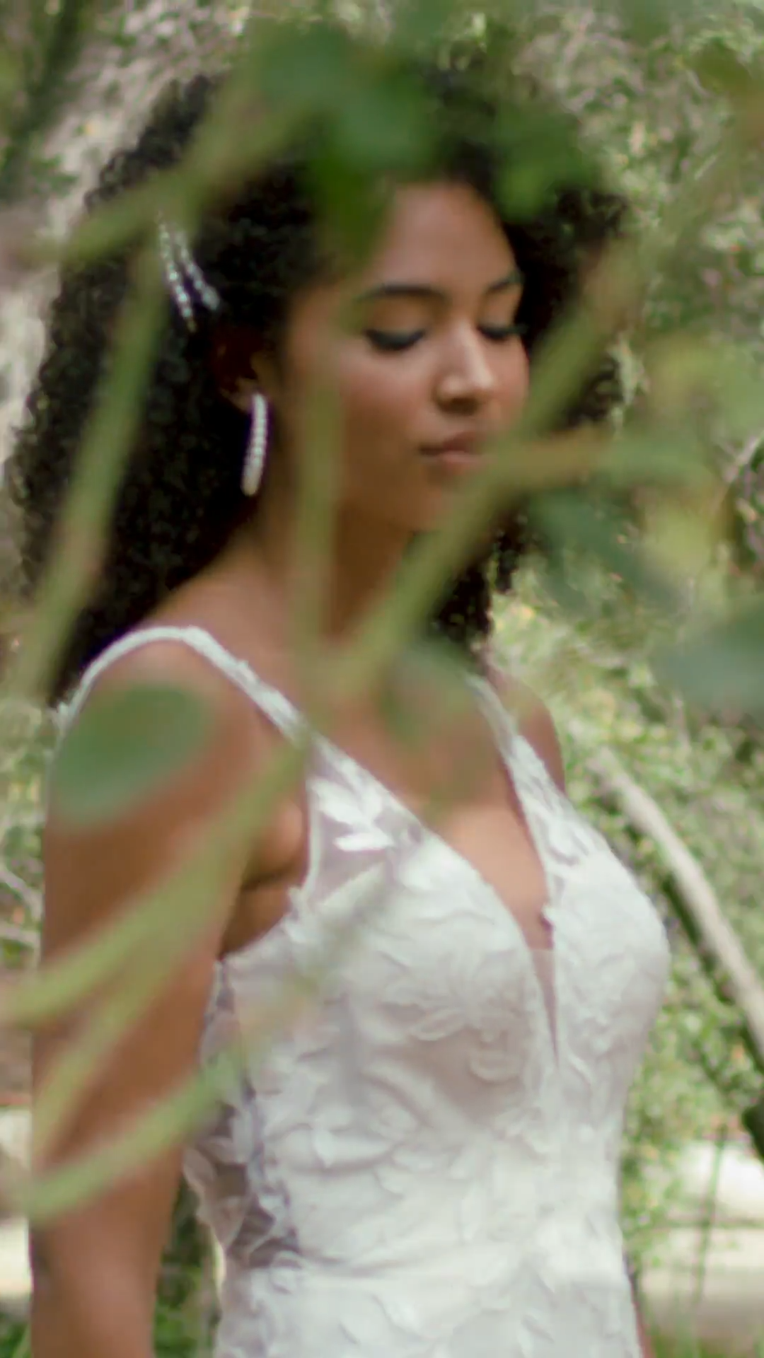 Simply Val Stefani S2193 Embroidered Vine Leaf Lace Deep V-Neck Mermaid Bridal Gown With Illusion Lace V-Shaped Back Simply Val Stefani S2193 Embroidered Vine Leaf Lace Deep V-Neck Mermaid Bridal Gown With Illusion Lace V-Shaped Back