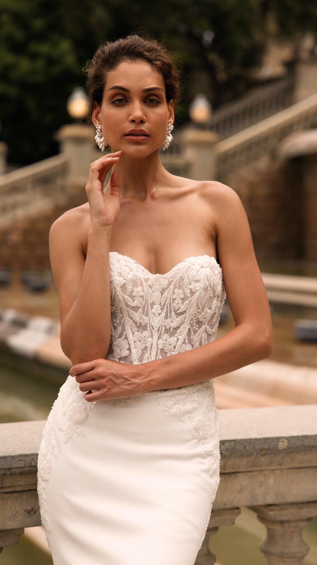 ValStefani BLANCA Strapless Sweetheart and Open Illusion Back Mermaid with Detachable Illusion Long Sleeves Jacket Included for a 2-for-1 Look ValStefani BLANCA Strapless Sweetheart and Open Illusion Back Mermaid with Detachable Illusion Long Sleeves Jacket Included for a 2-for-1 Look