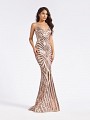 Champagne floor length mermaid dress with deep sweetheart neckline and sparkles Champagne floor length mermaid dress with deep sweetheart neckline and sparkles
