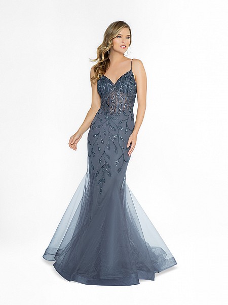 ValStefani 3783RG unlined charcoal prom dress with v-neck neckline and straps ValStefani 3783RG unlined charcoal prom dress with v-neck neckline and straps