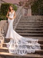 Thin Strap All Lace Mermaid Wedding Dress with Sweetheart Neckline Val Stefani Gala D8244 Thin Strap All Lace Mermaid Wedding Dress with Sweetheart Neckline Val Stefani Gala D8244