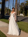 Comfortable Boho Illusion Bishop Sleeve A-line Wedding Dress with V-neckline Simply Val Stefani Alora S2161 Comfortable Boho Illusion Bishop Sleeve A-line Wedding Dress with V-neckline Simply Val Stefani Alora S2161