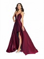 ValStefani 3717RY wine prom dress with deep sweetheart neckline and illusion inset ValStefani 3717RY wine prom dress with deep sweetheart neckline and illusion inset