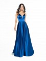 ValStefani 3701RI royal blue Charmeuse prom dress with side pockets at skirt ValStefani 3701RI royal blue Charmeuse prom dress with side pockets at skirt