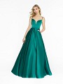 ValStefani 3721RA elegant emerald satin ball gown with side pockets at skirt ValStefani 3721RA elegant emerald satin ball gown with side pockets at skirt