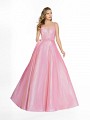 ValStefani 3748RC pink ball gown with beaded sash at waist and side pockets ValStefani 3748RC pink ball gown with beaded sash at waist and side pockets