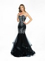 ValStefani 3775RI black and silver dress with rhinestones, pearls, gems, bugle and seed beads with sequins ValStefani 3775RI black and silver dress with rhinestones, pearls, gems, bugle and seed beads with sequins