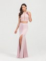 ValStefani 3457RB two piece mermaid gown with illusion inset at front bodice in blush pink ValStefani 3457RB two piece mermaid gown with illusion inset at front bodice in blush pink