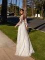 Flirty Boho Lace A-line Bridal Gown with Short Sweep Train Simply Val Stefani Alora S2161 Flirty Boho Lace A-line Bridal Gown with Short Sweep Train Simply Val Stefani Alora S2161
