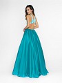ValStefani 3728RA sequined teal and mint gown with bow and cutout back ValStefani 3728RA sequined teal and mint gown with bow and cutout back
