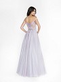 ValStefani 3735RG pink metallic mikado dress with lace up back and appliques ValStefani 3735RG pink metallic mikado dress with lace up back and appliques