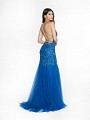 ValStefani 3742RI affordable night blue dress with crisscross tie back ValStefani 3742RI affordable night blue dress with crisscross tie back