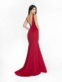 ValStefani 3737RW burgundy stretch satin dress with deep v-back available in plus sizes ValStefani 3737RW burgundy stretch satin dress with deep v-back available in plus sizes