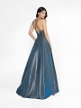 ValStefani 3750RB metallic full a-line navy dress with crisscross illusion back ValStefani 3750RB metallic full a-line navy dress with crisscross illusion back