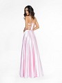 ValStefani 3701RI pink prom dress with natural waistline and cutouts at back ValStefani 3701RI pink prom dress with natural waistline and cutouts at back