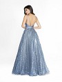 ValStefani 3768RC silver floor length prom dress with natural waistline and sequins ValStefani 3768RC silver floor length prom dress with natural waistline and sequins