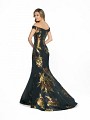 ValStefani 3774RB fancy black and gold dress with horsehair trim hem ValStefani 3774RB fancy black and gold dress with horsehair trim hem