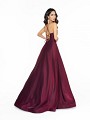 ValStefani 3717RY glistening wine prom dress with natural waistline and horsehair trim hem ValStefani 3717RY glistening wine prom dress with natural waistline and horsehair trim hem