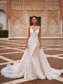Sequins Lace Appliques and Glitter Tulle Mermaid with Deep Sweetheart and Detachable Train ValStefani PAULINA Sequins Lace Appliques and Glitter Tulle Mermaid with Deep Sweetheart and Detachable Train ValStefani PAULINA