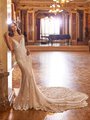 Val Stefani Bridal D8274 Beaded Sparkle Filigree Lace V-Neck Mermaid Wedding Dress With Beaded Straps And Ornate Hem Lace Val Stefani Bridal D8274 Beaded Sparkle Filigree Lace V-Neck Mermaid Wedding Dress With Beaded Straps And Ornate Hem Lace