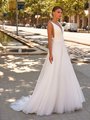 Style DAKOTA S2231 Tulle with Pearls A-Line with Deep V-Neck and Illusion Inset at Side Bodice Style DAKOTA S2231 Tulle with Pearls A-Line with Deep V-Neck and Illusion Inset at Side Bodice