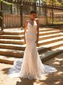Style MIRIAM S2238 Deep Sweetheart with Illusion Inset and Beaded Straps Guipure Lace Mermaid Gown Style MIRIAM S2238 Deep Sweetheart with Illusion Inset and Beaded Straps Guipure Lace Mermaid Gown