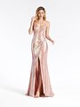 Val Stefani 3908RG dusty pink sequin fabric mermaid formal gown with illusion inset sweetheart neckline Val Stefani 3908RG dusty pink sequin fabric mermaid formal gown with illusion inset sweetheart neckline