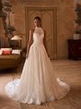 ValStefani HESTIA Illusion halter neck with lined sweetheart Alencon lace fabric drop waist ball gown ValStefani HESTIA Illusion halter neck with lined sweetheart Alencon lace fabric drop waist ball gown