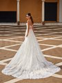 ValStefani RAMONA Eye-Catching Open Illusion Back Crepe and Beaded Lace Appliques Mermaid Gown with Detachable Train ValStefani RAMONA Eye-Catching Open Illusion Back Crepe and Beaded Lace Appliques Mermaid Gown with Detachable Train