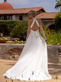 Keyhole Back and Bow Tie at Natural Waist Crepe A-Line with Stretch Lining Style ALDER Keyhole Back and Bow Tie at Natural Waist Crepe A-Line with Stretch Lining Style ALDER