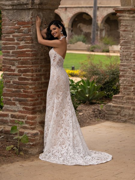 Style HYACINTH Illusion Open Back Mermaid with Sweep Train and Thin Horsehair Trim Hem Style HYACINTH Illusion Open Back Mermaid with Sweep Train and Thin Horsehair Trim Hem
