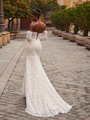 Style PALMA Eye-Catching Half Lace-Up Illusion Open Back Mermaid with Eyelash Hem Lace Trimmed Sweep Train Style PALMA Eye-Catching Half Lace-Up Illusion Open Back Mermaid with Eyelash Hem Lace Trimmed Sweep Train