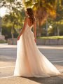 Style KATE S2234 Tulle and Embroidered Net Scoop Back with Trendy Half Lace-Up Back and Sweep Train Style KATE S2234 Tulle and Embroidered Net Scoop Back with Trendy Half Lace-Up Back and Sweep Train
