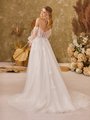 Style FAIRY Dreamy Illusion V-Back Lace Appliques over Tulle Full A-Line with Long Sleeves Style FAIRY Dreamy Illusion V-Back Lace Appliques over Tulle Full A-Line with Long Sleeves