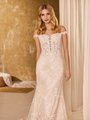 Style JASPER Unlined Off-The-Shoulder with Illusion Inset Drop Waist Mermaid Gown Style JASPER Unlined Off-The-Shoulder with Illusion Inset Drop Waist Mermaid Gown