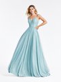 Val Stefani 3904RG floor length frosted sage shimmery and sexy A-line with soft pleats Val Stefani 3904RG floor length frosted sage shimmery and sexy A-line with soft pleats
