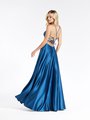 Val Stefani 3917RA glossy satin lace-up back floor length A-line formal gown Val Stefani 3917RA glossy satin lace-up back floor length A-line formal gown