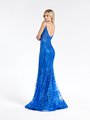 Val Stefani 3930RY V-back with thin straps figure hugging mermaid gown with horsehair trim hem Val Stefani 3930RY V-back with thin straps figure hugging mermaid gown with horsehair trim hem