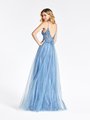 Val Stefani 3962RB floor length deep V-back unlined beaded bodice with sparkle net A-line formal gown Val Stefani 3962RB floor length deep V-back unlined beaded bodice with sparkle net A-line formal gown