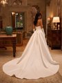 ValStefani JUNO Open back beaded appliques bodice satin ball gown with buttons down chapel train ValStefani JUNO Open back beaded appliques bodice satin ball gown with buttons down chapel train