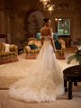 Unlined beaded tulle open back mermaid with detachable tulle A-line overskirt with ruffles ValStefani VENUS Unlined beaded tulle open back mermaid with detachable tulle A-line overskirt with ruffles ValStefani VENUS