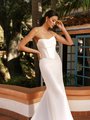 Style COLBY Ruched front scoop neck mock two-piece basque waist mermaid dress Style COLBY Ruched front scoop neck mock two-piece basque waist mermaid dress