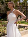 Style ALDER Close Up View of Halter Neck Crepe Bodice A-Line Wedding Dress Style ALDER Close Up View of Halter Neck Crepe Bodice A-Line Wedding Dress