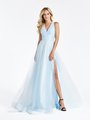 Val Stefani 3946RB irresistible ice blue full A-line tulle wrap skirt with sequin fabric V-neck fitted bodice Val Stefani 3946RB irresistible ice blue full A-line tulle wrap skirt with sequin fabric V-neck fitted bodice