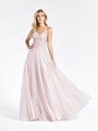 Val Stefani 3962RB sweetheart with thin straps unlined beaded bodice with sparkle net flowy A-line skirt in dusty pink Val Stefani 3962RB sweetheart with thin straps unlined beaded bodice with sparkle net flowy A-line skirt in dusty pink