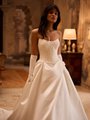 Stunning strapless scoop neck basque waist ball gown with pleats ValStefani JUNO Stunning strapless scoop neck basque waist ball gown with pleats ValStefani JUNO