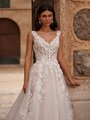 Classy portrait neckline wedding dress with on the shoulder straps and corset bodice Classy portrait neckline wedding dress with on the shoulder straps and corset bodice